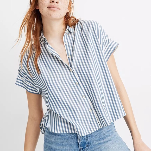 Madewell Tops - Madewell Savin Stripe Hilltop Button Down Shirt